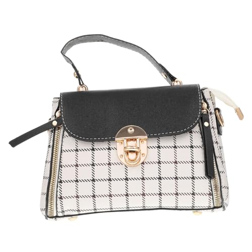 Hohopeti Damen Umhängetasche Stil Karierte Single shoulder Bag Kleiner Quadratischer Handtasche aus PU und Robust für Alltag Shopping Freizeit und Partys Modisch und Langlebig von Hohopeti