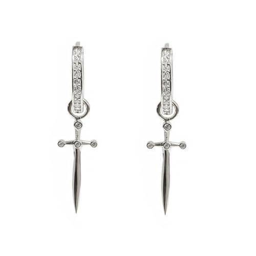 Hohopeti Dangle Loop Ohrringe mit Funkelnden Strasssteinen Runde Kreolen Ohrhänger Nickelfrei und Langlebig Elegante Ohrschmuck für Damen Passend zu Alltag und Besonderen Anlässen von Hohopeti