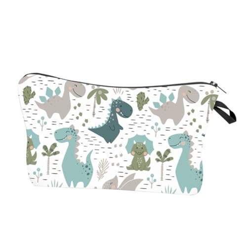 Hohopeti Dinosaurier Kosmetiktasche Handtasche Polyester Großes Fassungsvermögen Leicht Tragbar Für Outdoor Reise Urlaub Organizer von Hohopeti