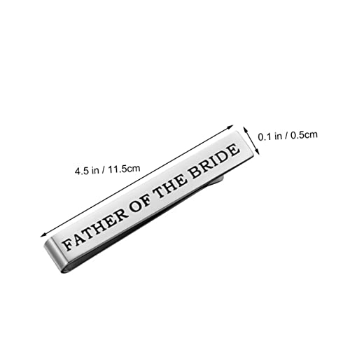 Hohopeti Doppelseitige Gravierte Krawattenklammer für Bräutigam und Brautvater Leichte Krawattennadel Stilvolles Hochzeitszubehör Langlebig und Einfach Anzubringen Perfektes für Hochzeit von Hohopeti