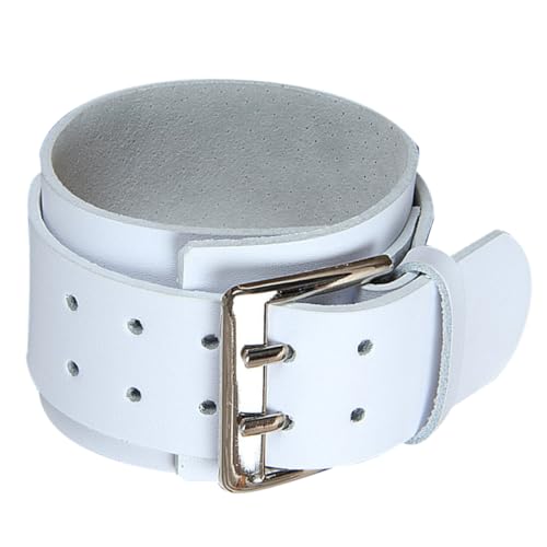 Hohopeti Doppeltes Lederarmband Herren mit Großer Schnalle Weiß Handkette Vintage Stil Robust und Praktisch Modisches Armband für Männer Geschenkidee von Hohopeti