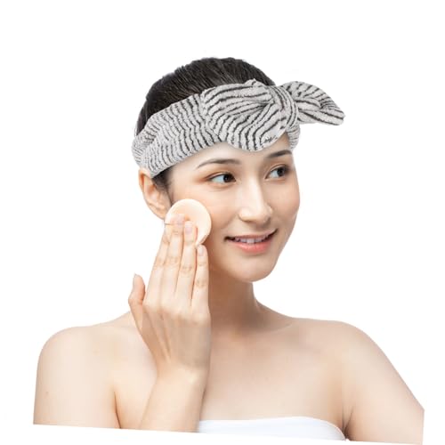 Hohopeti Elastisches Yoga Haarband mit Gestreiftem Schleifen design Weiches Hautfreundliches Stirnband für Gesichtsreinigung Make up Duschen und Sport Vielseitiges Damen accessoire von Hohopeti