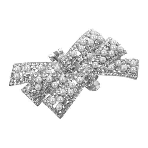 Hohopeti Elegante Abnehmbare Schleifen schuhclips Damen Silber Raffinierte Schuhdekoration für Hochzeit Party Tanz Veredelnde Pumps accessoires Leicht und Wiederverwendbar von Hohopeti