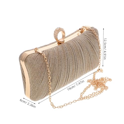 Hohopeti Elegante Banquet Bag Satin Clutch mit Falten Design für Damen Kleine Handtasche für Abendveranstaltungen Vielseitige Umhängetasche für Hochzeit Party und Festliche Anlässe Hohopeti Elegante Banquet Bag Satin Clutch mit Falten Design für Damen Kleine Handtasche für Abendveranstaltungen Vielseitige Umhängetasche für Hochzeit Party und Festliche Anlässe von Hohopeti