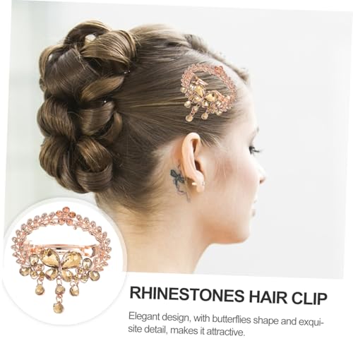 Hohopeti Elegante Haarklammer Damen Wasserfall Quaste Haarschmuck mit Kristall Schmetterling Champagnerfarben Leichter Stabiler Haarclip für Stilvolle Frisuren und Festlichen Look Hohopeti Elegante Haarklammer Damen Wasserfall Quaste Haarschmuck mit Kristall Schmetterling Champagnerfarben Leichter Stabiler Haarclip für Stilvolle Frisuren und Festlichen Look von Hohopeti