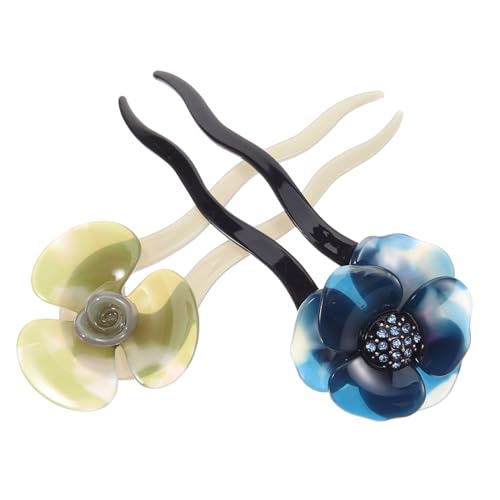 Hohopeti Elegante Haarnadeln mit Strasssteinen U förmige Acetat Haarstäbchen Klassischer Retro Haarschmuck für Damen Dekorative Haarschmuck accessoires für Besondere Anlässe und Alltag Hohopeti Elegante Haarnadeln mit Strasssteinen U förmige Acetat Haarstäbchen Klassischer Retro Haarschmuck für Damen Dekorative Haarschmuck accessoires für Besondere Anlässe und Alltag von Hohopeti