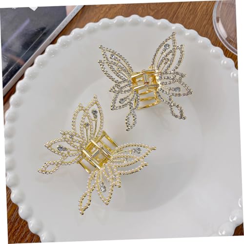 Hohopeti Elegante Mehrschichtige Schmetterling Haarklammer mit Perlen und Funkelnden Strasssteinen Extra Starke Fixierung für Dickes Haar Modisches Haaraccessoire für Frauen Einfach zu Hohopeti Elegante Mehrschichtige Schmetterling Haarklammer mit Perlen und Funkelnden Strasssteinen Extra Starke Fixierung für Dickes Haar Modisches Haaraccessoire für Frauen Einfach zu von Hohopeti