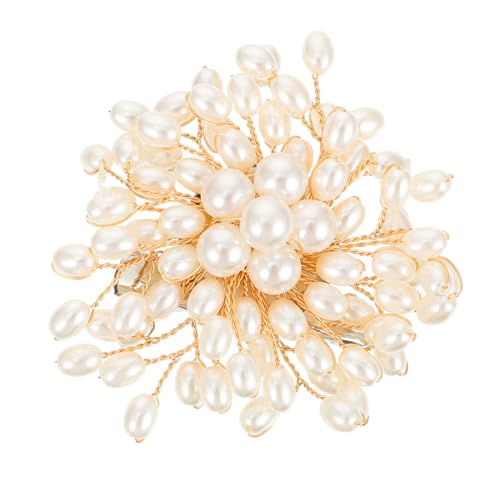 Hohopeti Elegante Perlenbrosche Damen Anstecknadel Hochzeitsbrosche aus Glänzend Verschleißfest für Brautkleidung und Corsage Modisches Accessoire für Schal Mantel und Pullover von Hohopeti