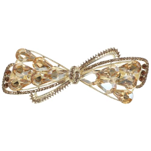 Hohopeti Elegante Strass haarspange Damen Haarklammer mit Federverschluss Funkelnder Haarschmuck für Dickes und Dünnes Haar Modisches Accessoire für Alltag und Party Champagnerfarben Hohopeti Elegante Strass haarspange Damen Haarklammer mit Federverschluss Funkelnder Haarschmuck für Dickes und Dünnes Haar Modisches Accessoire für Alltag und Party Champagnerfarben von Hohopeti