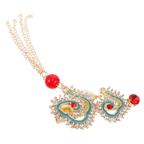Hohopeti Eleganter Chinesischer Haarklammer mit Tassel Strass und Perlen Antiker Stil Vielseitiger Haarschmuck für Frauen Passend zu Hanfu für Hochzeit Party und Cosplay von Hohopeti
