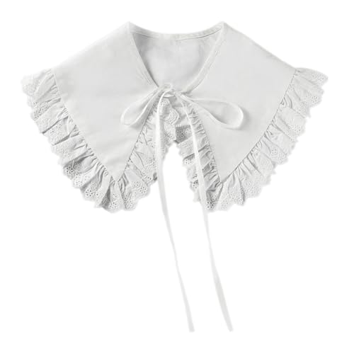 Hohopeti Embroidered Spitze Fake Kragen Damen Baumwolle Komfortabel Atmungsaktiv Elegant Verstellbar Für Blusen Pullover Kleidungszubehör von Hohopeti