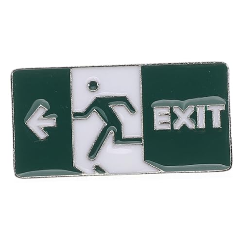 Hohopeti Exklusive Exit Sicherheitsbrosche Nachtleuchtend Metallpin für Kleidung und Cardigan Einzigartiges Design Modisches Accessoire für Pullover Jacken und Taschen von Hohopeti