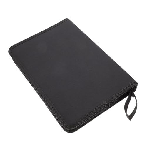 Hohopeti Faltbares Federmäppchen aus Schwarzem Canvas Fächer Stifttasche Organizer für Schüler Skizzenstifte Ölmalerei Buntstifte Leicht Kompakt Langlebig von Hohopeti