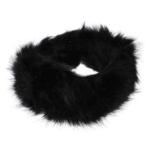 Hohopeti Faux Fur Stirnband Damen Winter Wärmend Kuschelig Komfortabel Mode Ohrenschützer Haaraccessoire Schwarz Geschenk von Hohopeti