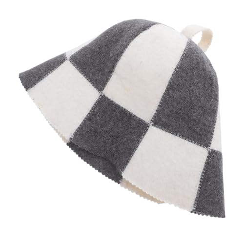 Hohopeti Felt Sauna Hut für Damen und Herren Atmungsaktive Filzhaube mit Farbkombination für Sauna Dampfbad und Wellness Hitzebeständig Leicht und Tragbar Schützt Haar und Haut vor Dampf von Hohopeti