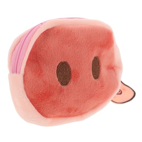 Hohopeti Fluffiges Schwein Portemonnaie mit Münzfach Miniwallet Geldbörse für Damen Kompakte Münzgeldbörse mit Reißverschluss Praktischer Kleingeldbeutel für Alltag und Reisen von Hohopeti