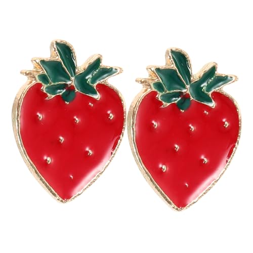 Hohopeti Fruchtige Erdbeer Ohrstecker Damen Ohrschmuck Verspieltes Design Leichtes Tragen Alltagsschmuck Frauen von Hohopeti
