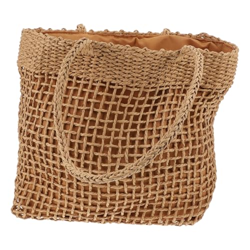 Hohopeti Geflochtene Damen Schultertasche Sommer Handtasche Tragbar Vielseitig Für Freizeit Urlaub Party Alltag von Hohopeti