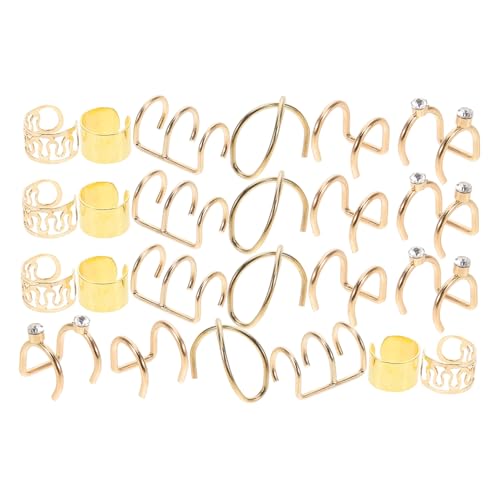 Hohopeti Goldene Metall Haarringe Multifunktionale Ear Dreadlocks Schmuck und Accessoires für Damen Vielseitiger DIY Haarschmuck für Stylingideen von Hohopeti