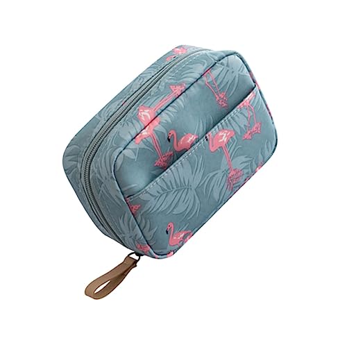 Hohopeti Große wasserdichte Kosmetiktasche mit Flamingo Motiv Leichter Dacron Material Tragbare Makeup Aufbewahrungstasche mit Reißverschluss und Griff für Damen für Reisen und Zuhause Hohopeti Große wasserdichte Kosmetiktasche mit Flamingo Motiv Leichter Dacron Material Tragbare Makeup Aufbewahrungstasche mit Reißverschluss und Griff für Damen für Reisen und Zuhause von Hohopeti