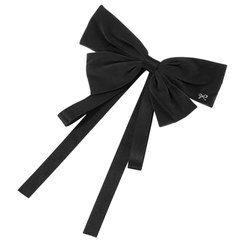 Hohopeti Großer Schwarzer Haarschleifen clip aus Samt Eleganter Haarklammer mit Großer Schleife für Damen und Mädchen Modisches Haarschmuck accessoire für Alltag und Festliche Anlässe von Hohopeti