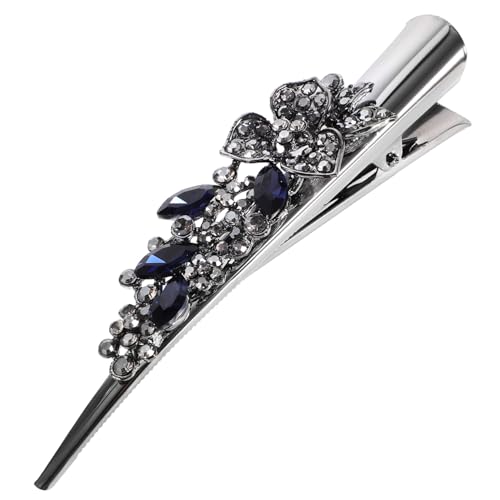 Hohopeti Großer Vintage Haarklammer mit Funkelnden Strasssteinen Robuster Metall alligatorclip für Dickes Haar Modischer Haarschmuck Damen Vielseitiger Haarklammer zur Einfachen von Hohopeti