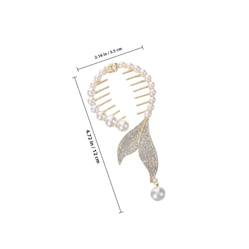 Hohopeti Haarspange mit Strass und Perlen Französische Haarnadel für Damen Dünnes Haar Eleganter Haarschmuck für Hochzeit und Alltag Sicherer Halt Vielseitiger Dutt halter Hohopeti Haarspange mit Strass und Perlen Französische Haarnadel für Damen Dünnes Haar Eleganter Haarschmuck für Hochzeit und Alltag Sicherer Halt Vielseitiger Dutt halter von Hohopeti