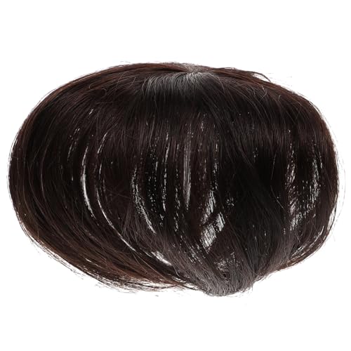 Hohopeti Haarteil für Dünnes Haar Damen Natürlicher Echthaar Topper mit Unsichtbarem Clip Leichter Bequemer Haarersatz für Dünnes Haar Einfache Anwendung Tiefbraun von Hohopeti