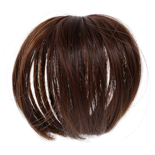 Hohopeti Haartopper für Dünnes Haar Damen Synthetisches Haarteil Unsichtbar Leichte Haarverlängerung mit Nahtloser Abdeckung für Graue Haare Modisches Volumen Lang Hellbraun von Hohopeti