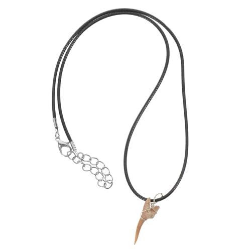 Hohopeti Halskette mit Haifischzahn Anhänger für Männer und Frauen Einzigartiges Design Langlebiges Material Lederband für Besondere Anlässe von Hohopeti