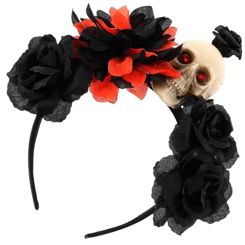 Hohopeti Halloween Elemente Stirnband Schädel Haar Hoop Stirnband Schädel Haar Zubehör Cosplay Party von Hohopeti