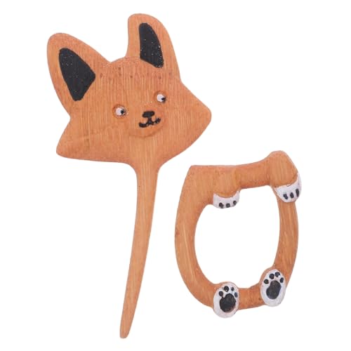 Hohopeti Handgefertigte Holzbrosche Hundemotiv Leichter Sicherer Anstecker Corgi Form Vielseitig als Schal Pulloverclip Damen Schmuck Accessoire Elegant und Hautfreundlich von Hohopeti