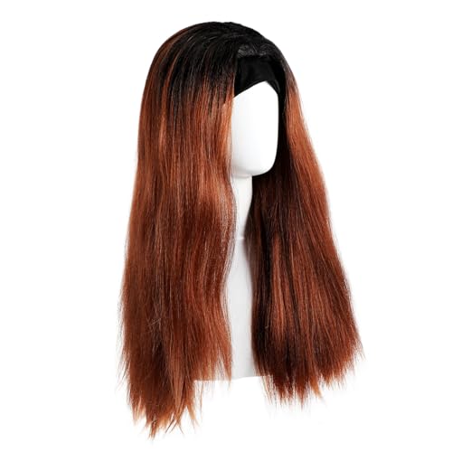 Hohopeti Headband Perücke Damen Glattes Synthetikhaar Kopfband Einfache Handhabung Natürliche Haarlinie Verhedderungsfrei Für Alltag Party Cosplay von Hohopeti