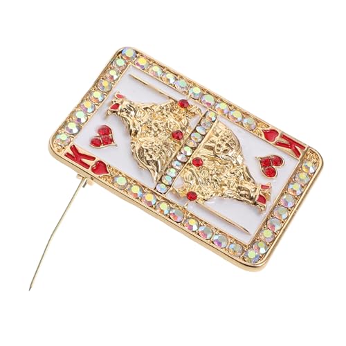 Hohopeti Heart K Poker Card Brooch Pin mit Funkelnden Strasssteinen Langlebige Legierung Modischer Unisex Kragenpin für Anzüge Jacken Hüte Hip Hop Inspirierte Partys und Hohopeti Heart K Poker Card Brooch Pin mit Funkelnden Strasssteinen Langlebige Legierung Modischer Unisex Kragenpin für Anzüge Jacken Hüte Hip Hop Inspirierte Partys und von Hohopeti