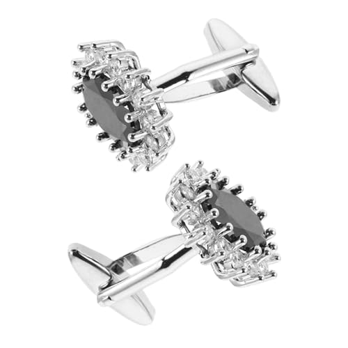 Hohopeti Herren Manschettenknöpfe mit Funkelnden Strasssteinen Französischer Hemdmanschettenstil Einzigartige Schmuck Accessoires für Business Hochzeit und Festliche Anlässe von Hohopeti