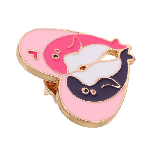 Hohopeti Herzförmige Delfin Brosche Langlebigem Metall Leichter Schmuck mit Maritimem Design Dekoratives Ansteckabzeichen für Frauen Mädchen Geeignet für Kleidung Rucksack Mütze Pullover von Hohopeti