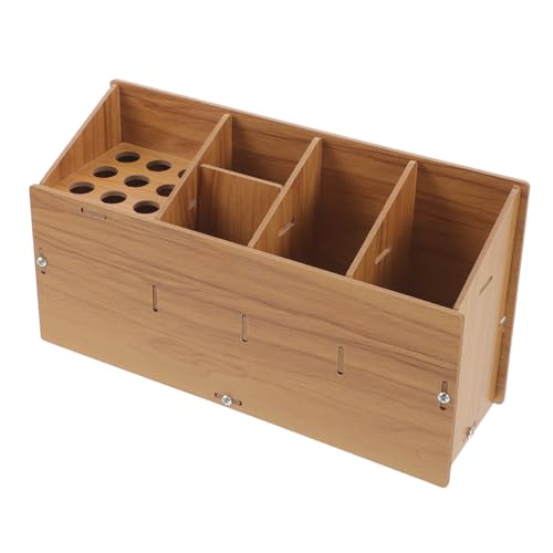 Hohopeti Holz Haarstyling Werkzeug Organizer Kompakter Friseurscherenhalter und Kammaufbewahrung für Salon und Zuhause Rutschfester Friseur Werkzeuge Organizer für Effiziente Arbeitsfläche von Hohopeti