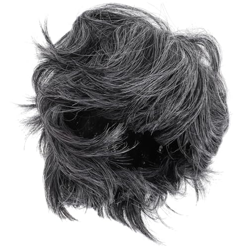 Hohopeti Kurzhaar perücke Opa Kostüm Perücke Synthetisch für Karneval Fasching Halloween Party Cosplay Accessoire von Hohopeti