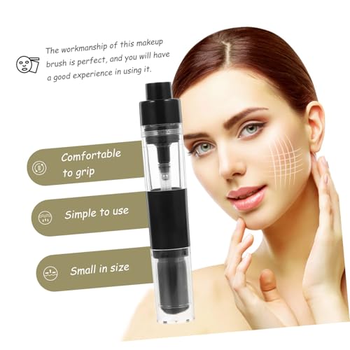 Hohopeti Leichter Kompakter Make up pinsel mit Integriertem Pumpfläschchen Dichte Foundation Puderbürste für Reisen und Nagelreinigung Tragbar und Ergonomisch für Frauen und Unterwegs von Hohopeti