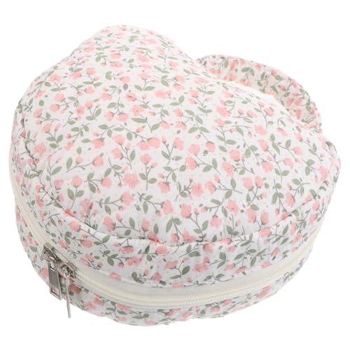 Hohopeti Makeup Bag for Women Handheld Travel Cosmetic Pouch Large Capacity Floral Patterned Organizer Portable Flower Makeup Pouch with Zipper von Hohopeti