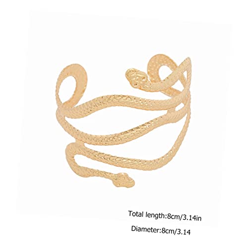 Hohopeti Metal Armband Damen Punk Stil Serpentinen Design Schlange Oberarm Schmuck Langlebig Modisch Leicht Goldfarben Armreif für Frauen und Männer von Hohopeti