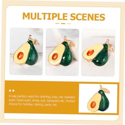 Hohopeti Minimalistische Avocado Brosche aus Langlebiger Legierung Leichter Modischer Ansteckpin für Damen und Mädchen Geeignet als Schmuck für Kleidung Jacken und Rucksäcke Einzigartiges von Hohopeti