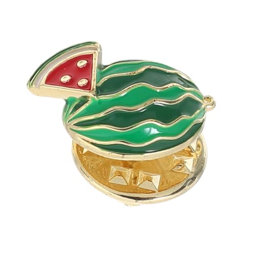 Hohopeti Minimalistische Wassermelonen Brosche Multifunktionaler Ansteckpin mit Antirutsch Funktion Sommerliches Frucht Design Modisches Accessoire für Damen Schützt vor Kleidungsrutschen von Hohopeti