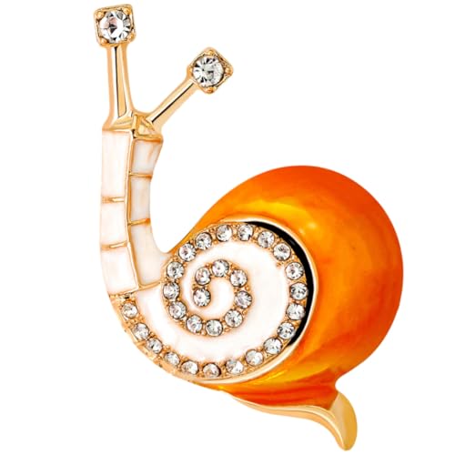 Hohopeti Moderne Schnecken brosche aus Langlebiger Legierung Modisches Accessoire für Kleidung Rucksack Mütze Kreative Vielseitige Anstecknadel in Orange für Damen von Hohopeti