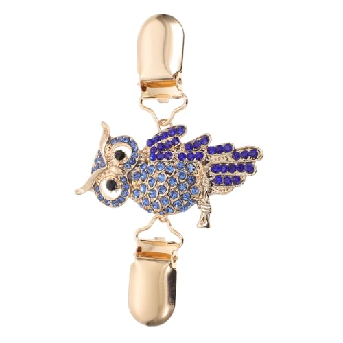 Hohopeti Modische Eulen Brosche aus Legierung Pullover Clip für Strickjacken und Schals Eleganter Cardigan Clip Vielseitiger Strickjackenhalter für Damen und Herren von Hohopeti