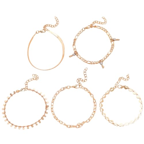Hohopeti Modisches Damen Fußkettchen mit Herzanhänger aus Legiertem Verziert mit Strasssteinen Verstellbare Fußkette für Strand Party Hochzeit und Alltagsschmuck Hohopeti Modisches Damen Fußkettchen mit Herzanhänger aus Legiertem Verziert mit Strasssteinen Verstellbare Fußkette für Strand Party Hochzeit und Alltagsschmuck von Hohopeti