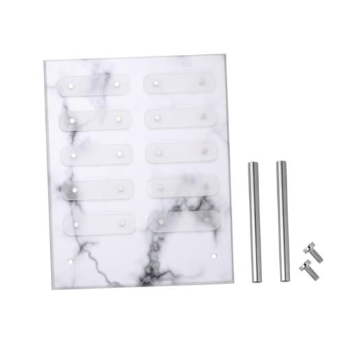 Hohopeti Nagelkunst Zubehör Nagellack Farbkarte Halter Marmor Muster Kleiner Nagel Display Ständer mit Ständer Nail Polish Color Showing Tool Manicure Holder für Übung und Präsentation von Hohopeti