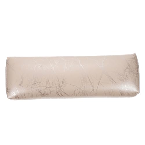 Hohopeti Nail Art Handkissen aus Pu leder Weiche Handauflage für Maniküre mit Rutschfester Armlehne Ergonomisches Nagel Arm Rest Kissen für Salon und Heimgebrauch Silbernes Design von Hohopeti