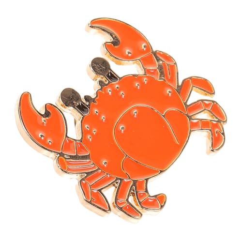 Hohopeti Niedliche Krabbenbrosche aus Robustem Legierungsmetall Cartoon Anstecker für Kleidung Taschen Jacken Modisches Accessoire für Damen und Herren Einzigartiges Design Detailreiche von Hohopeti