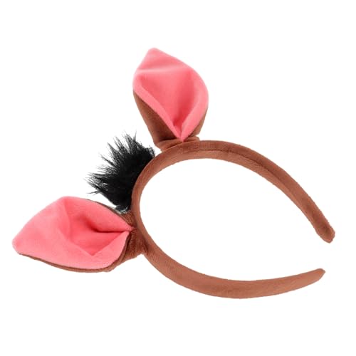 Hohopeti Niedliches Tierohren Haarreif Kopfschmuck Cosplay Schweineohren Stoff Weich Party Karneval Verkleidung von Hohopeti